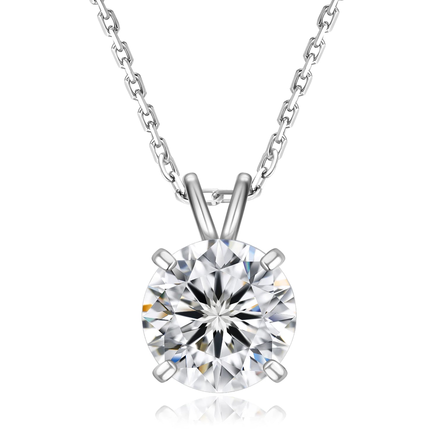 Aurellia Jewelry™ 1.0CT VVS Love Heart Moissanite Pendant Necklace – 925 Sterling Silver