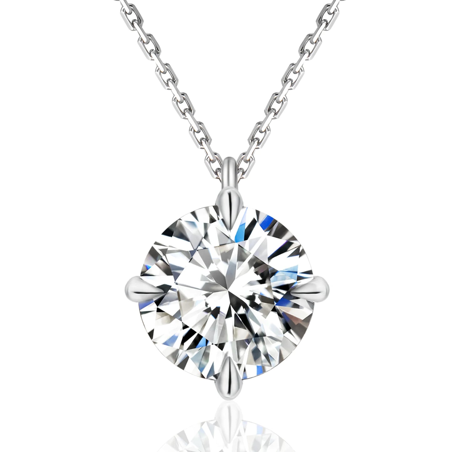 Aurellia Jewelry™ 1.0CT VVS Love Heart Moissanite Pendant Necklace – 925 Sterling Silver