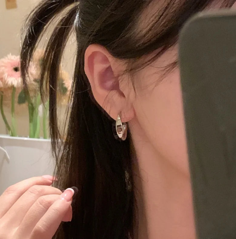 Silver Round Earrings