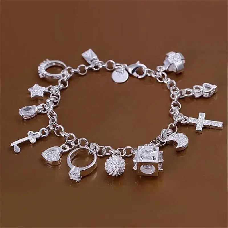 Thirteen Pendant Bracelet Women Silver Fashion Jewelry My Store