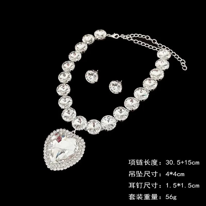 Necklace, earring, jewelry set