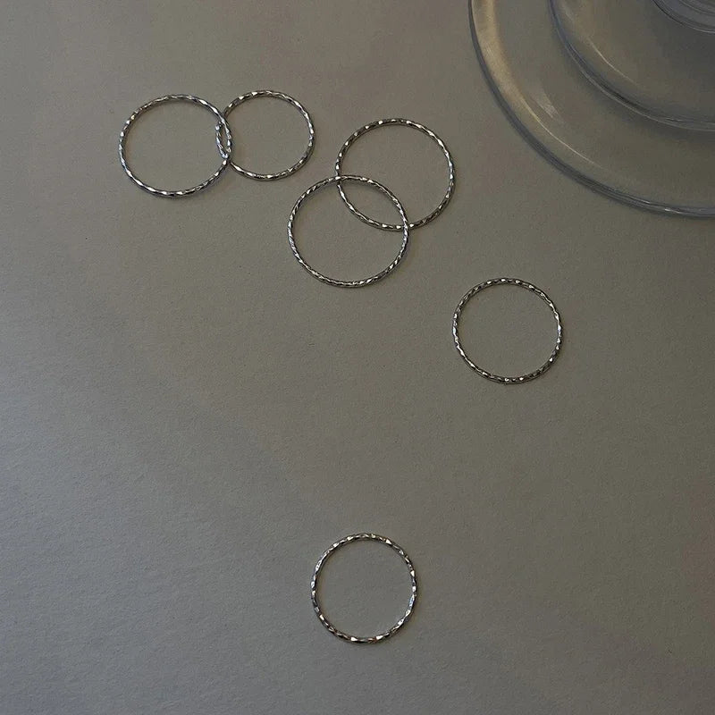 Sterling Silver Round Rings
