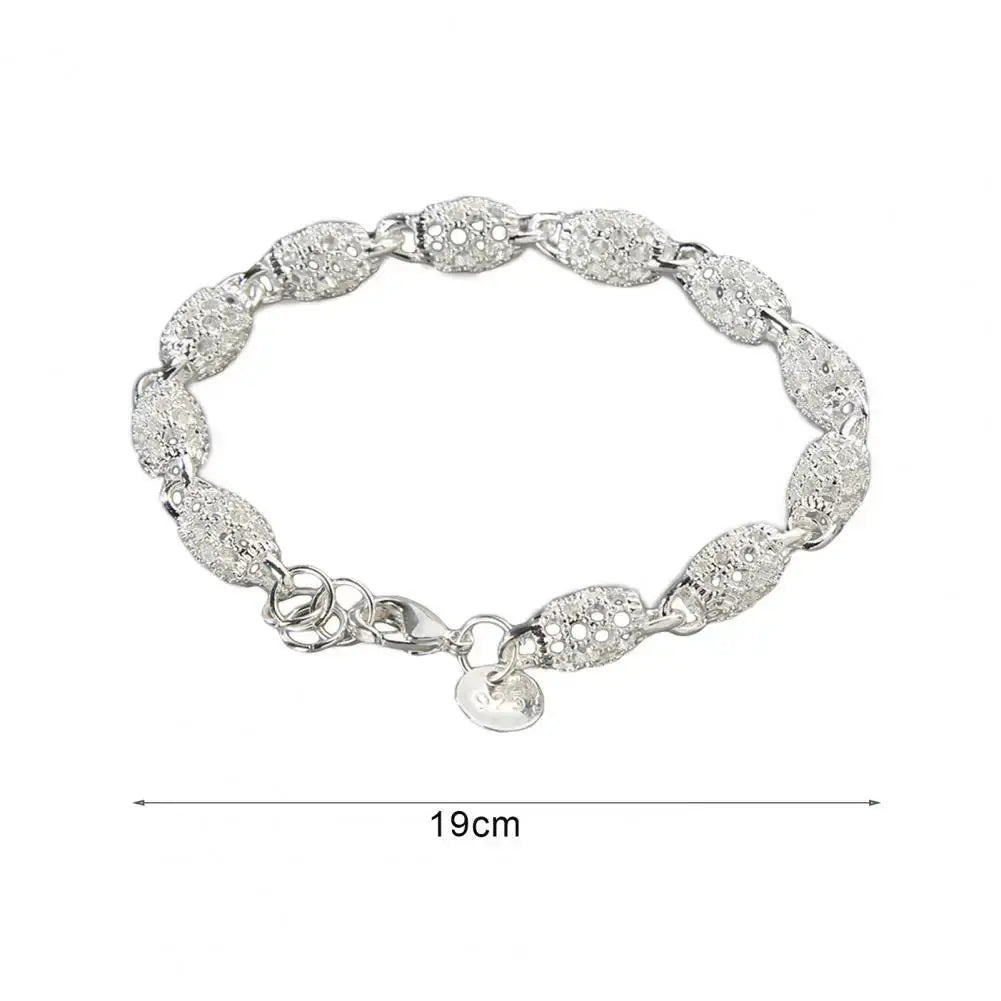 Elegant Silver Plated Hollow Ball Travel Bracelet For Women My Store