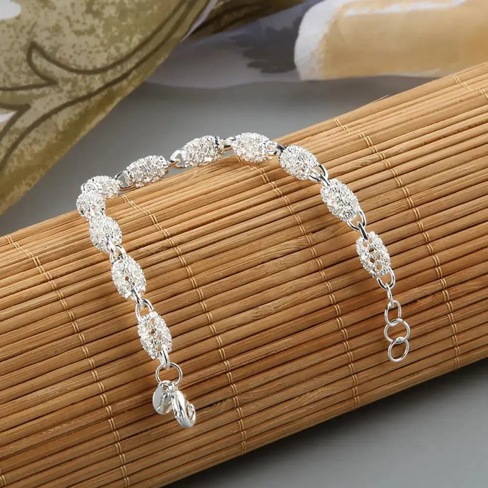 Elegant Silver Plated Hollow Ball Travel Bracelet For Women My Store
