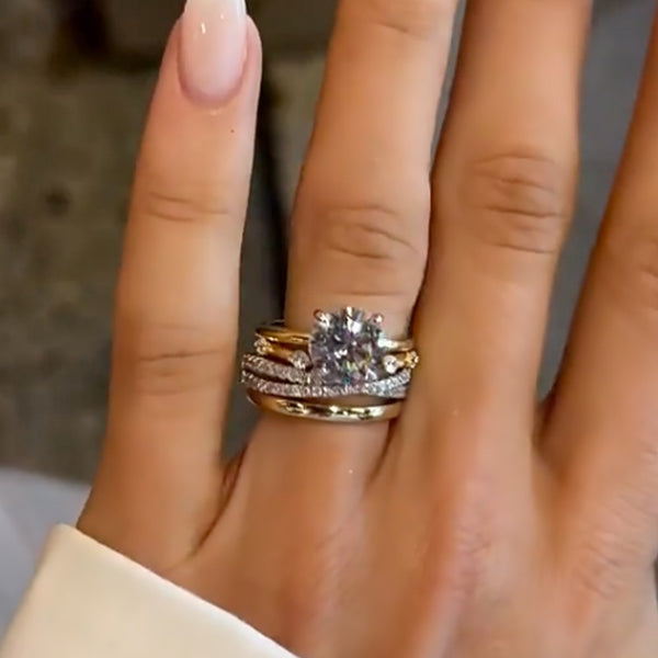 Aurellia Round 4PC Classic Set Two Tone