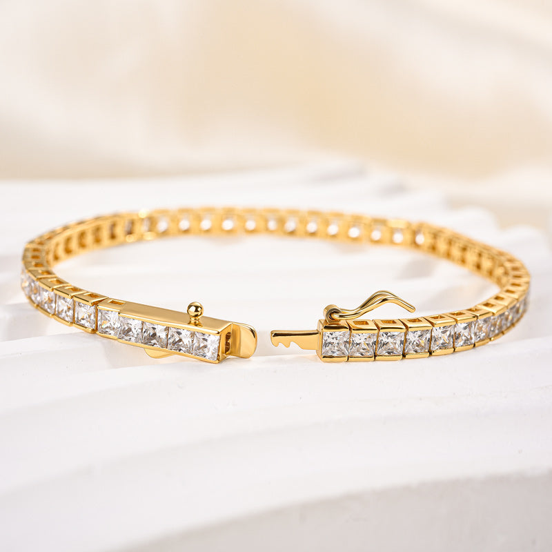 Aurellia Radiant Tennis Bracelet White Gold