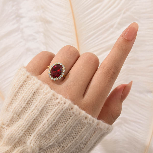 Aurellia Oval Blue Sapphire Halo Ring White Gold