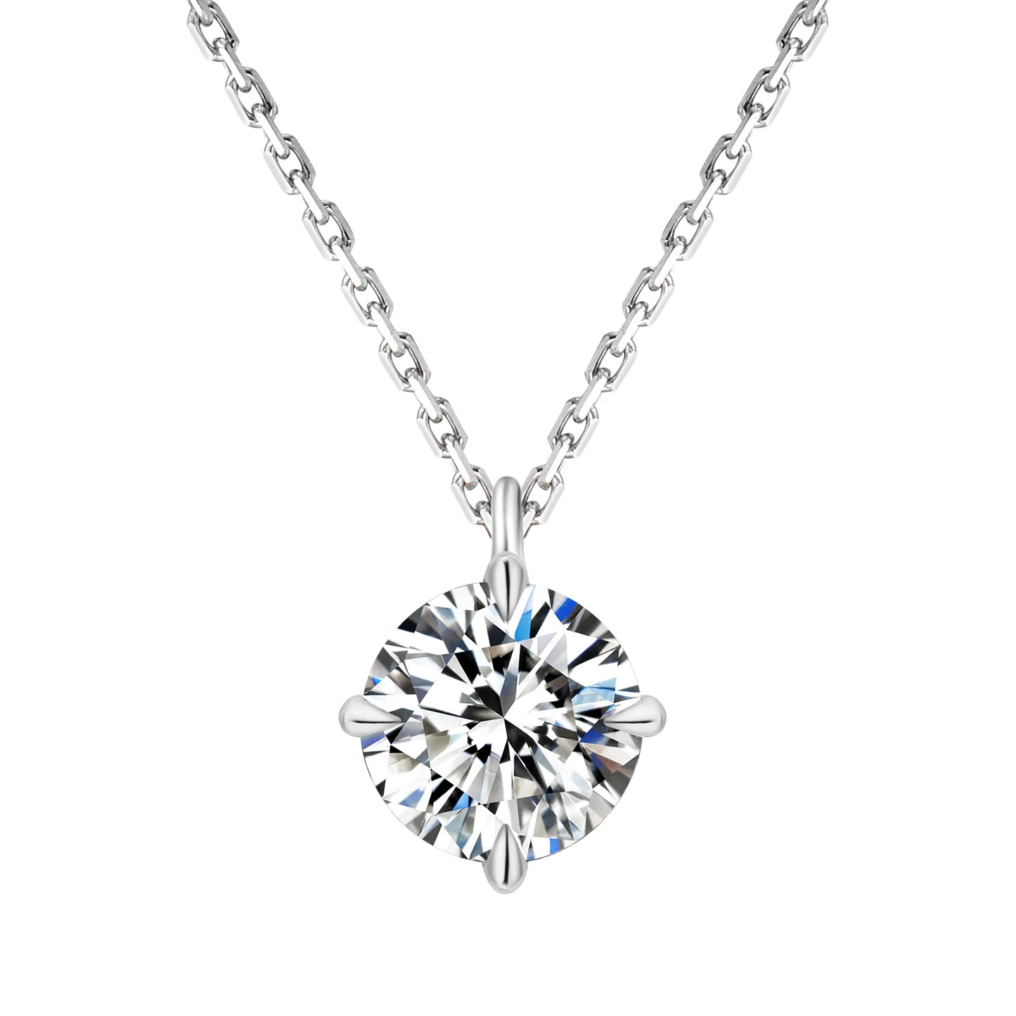 Aurellia Jewelry™ 1.0CT VVS Love Heart Moissanite Pendant Necklace – 925 Sterling Silver