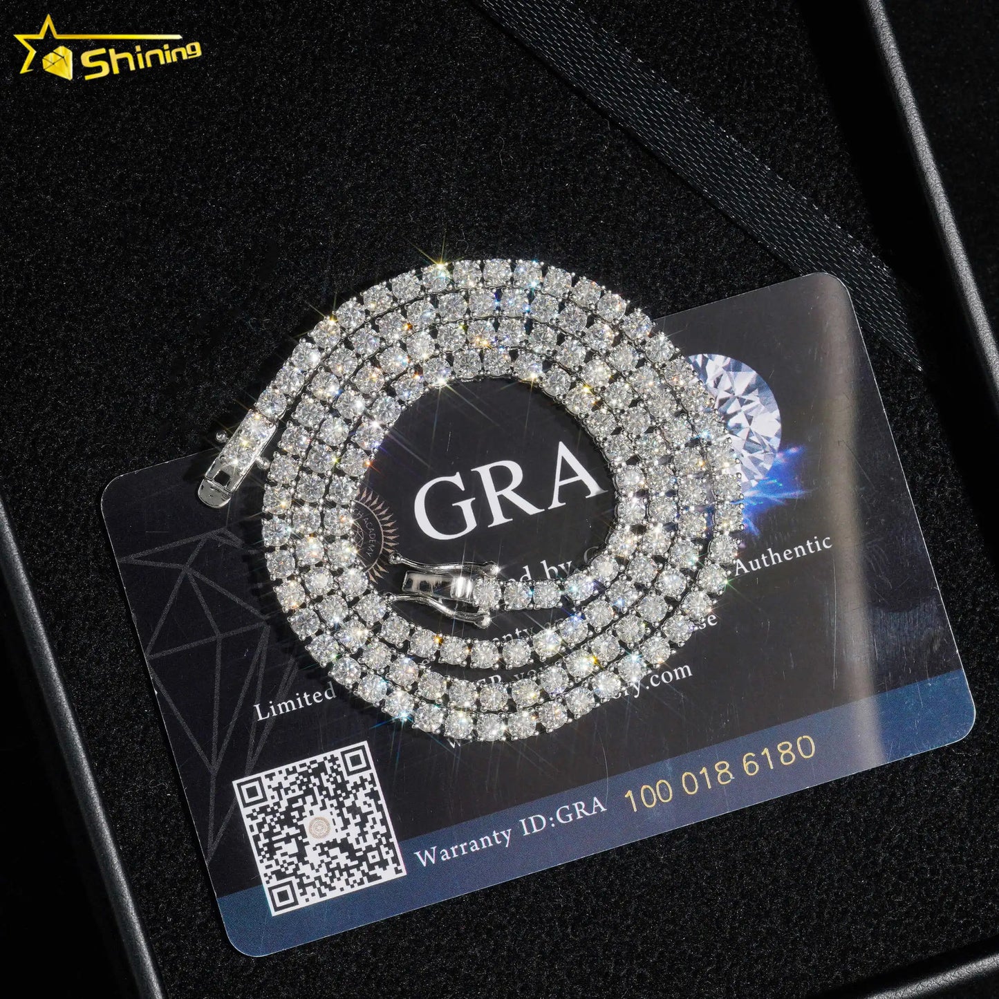 Aurellia Jewelry Iced-Out Moissanite Cuban Link Necklace | VVS Diamond-Alternative Chain in 925 Sterling Silver | Luxury Hip-Hop Bling for Men & Women