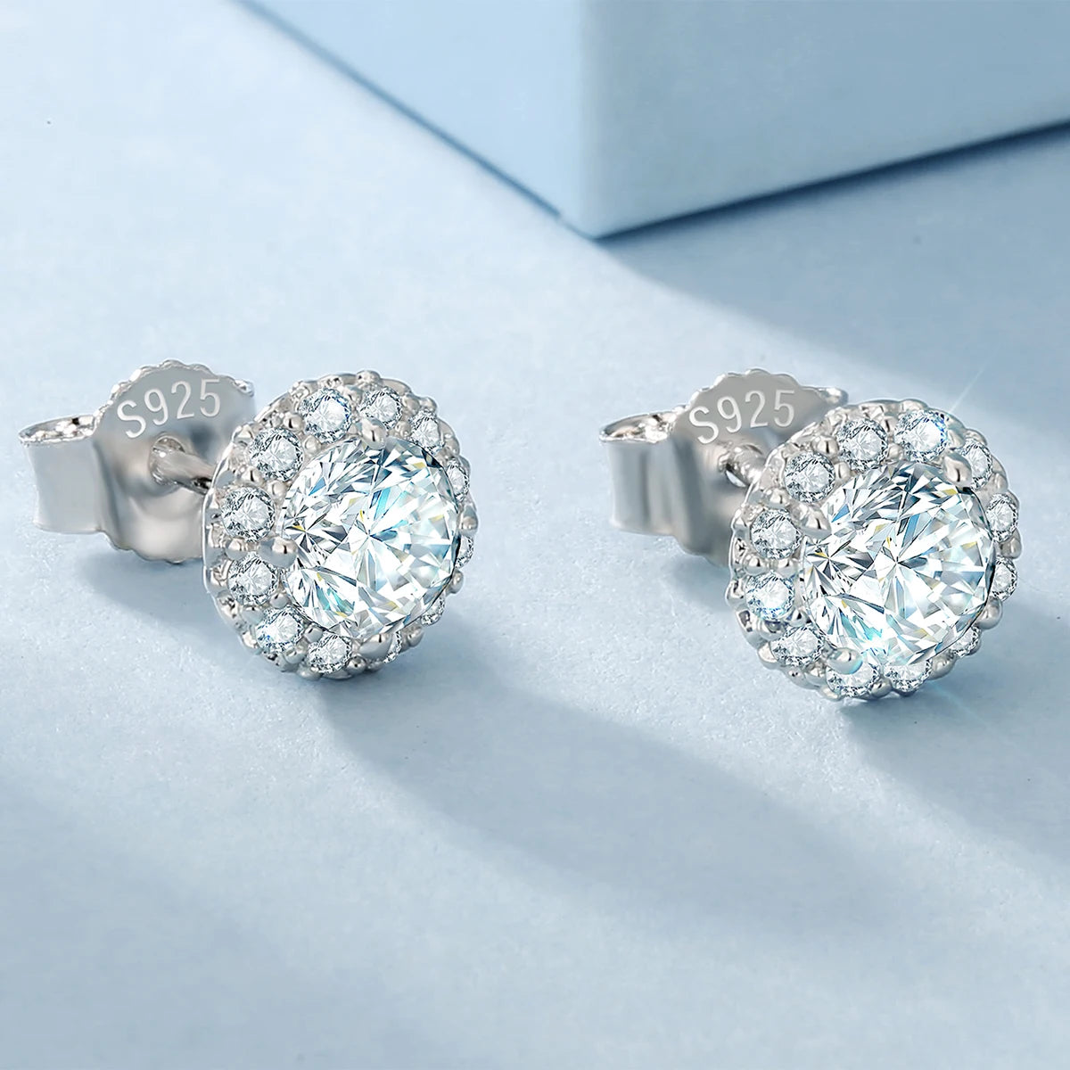 Aurellia Jewelry 1 ct VVS Moissanite Stud Earrings – 925 Sterling Silver