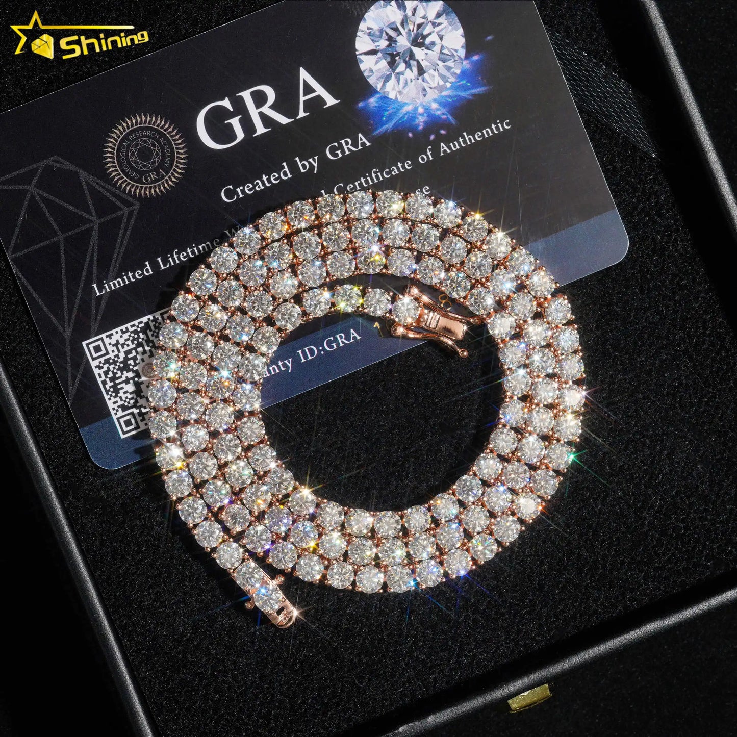 Aurellia Jewelry Iced-Out Moissanite Cuban Link Necklace | VVS Diamond-Alternative Chain in 925 Sterling Silver | Luxury Hip-Hop Bling for Men & Women