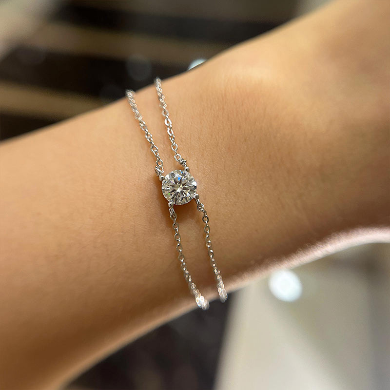 Aurellia Moissanite 4 Prong 1ct White Gold