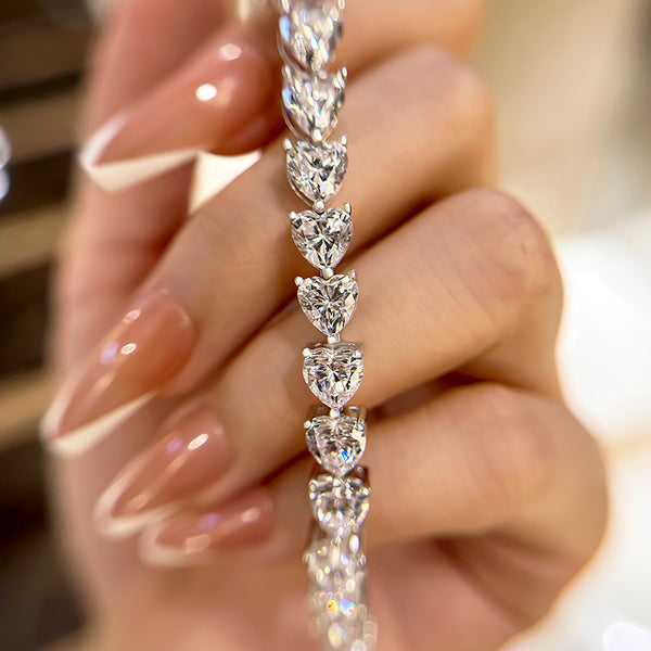 Aurellia Heart Stunning Bracelet White Gold