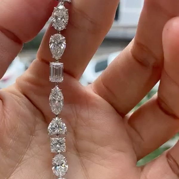 Aurellia Simulated Diamond Bracelet Yellow Gold