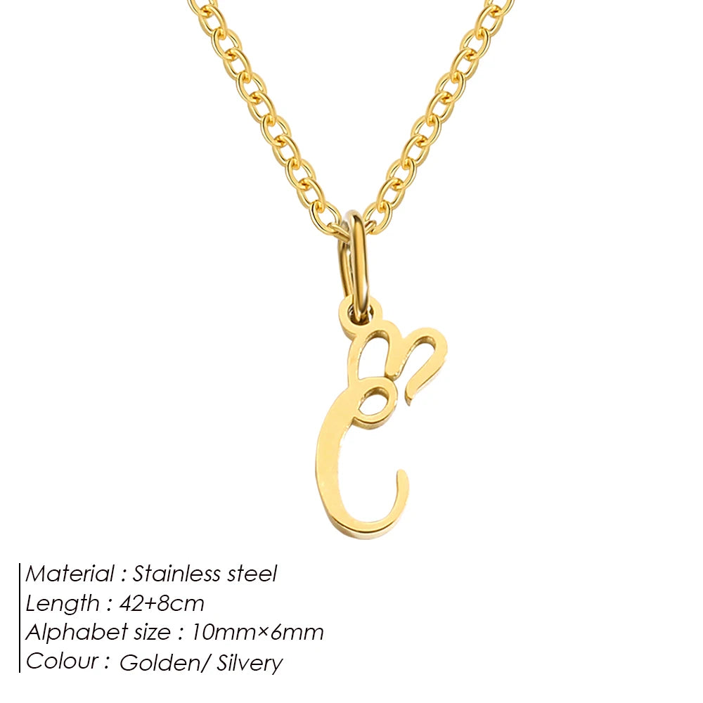 Aurellia Signature Letter Pendant Necklace