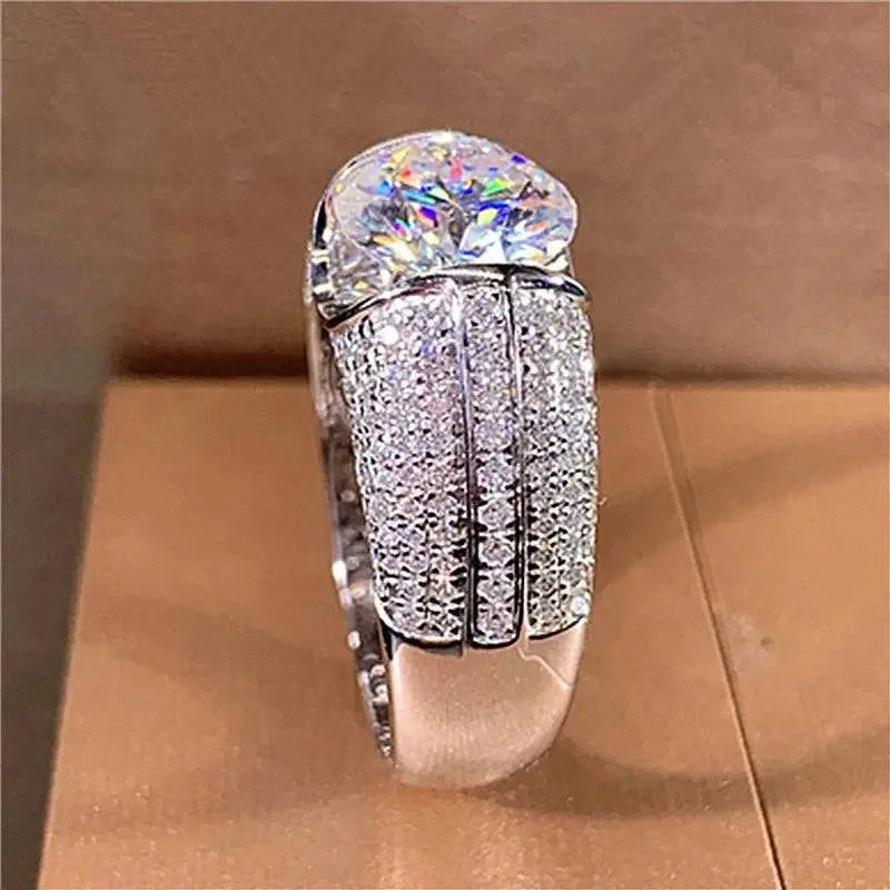 Luxurious Elegant White Zircon Wedding Ring For Women My Store