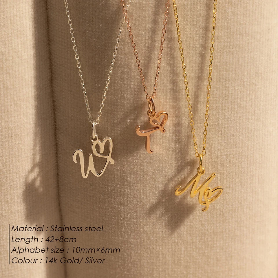 Aurellia Signature Letter Pendant Necklace