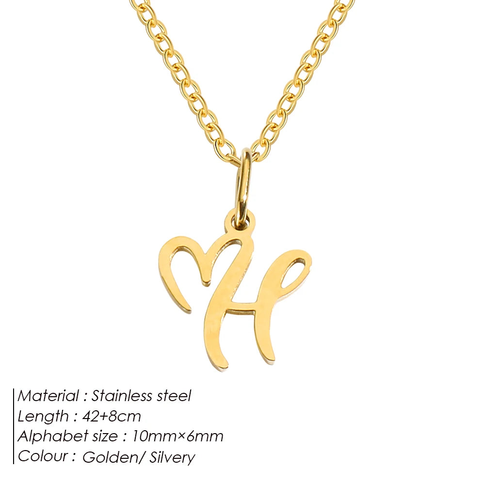 Aurellia Signature Letter Pendant Necklace