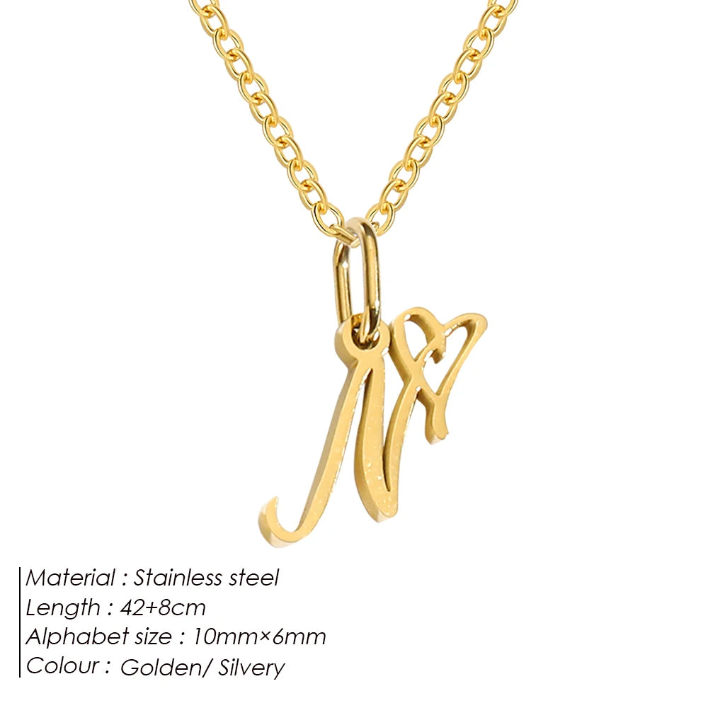 Aurellia Signature Letter Pendant Necklace