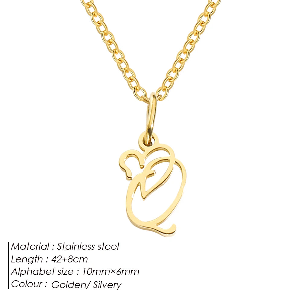 Aurellia Signature Letter Pendant Necklace