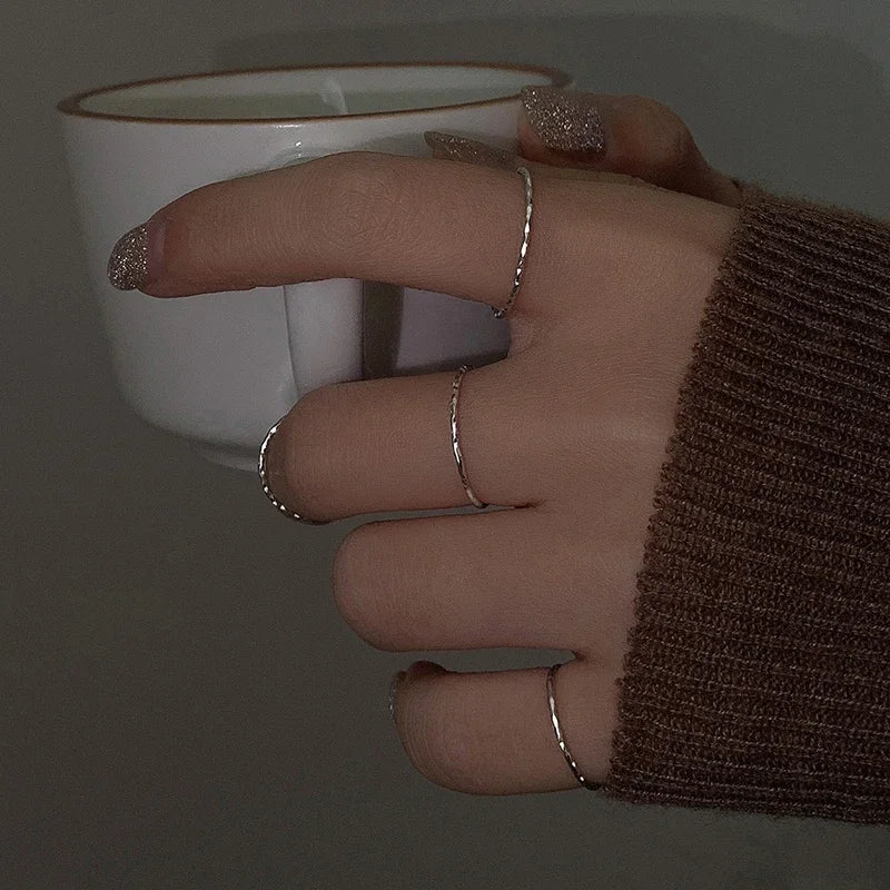 Sterling Silver Round Rings