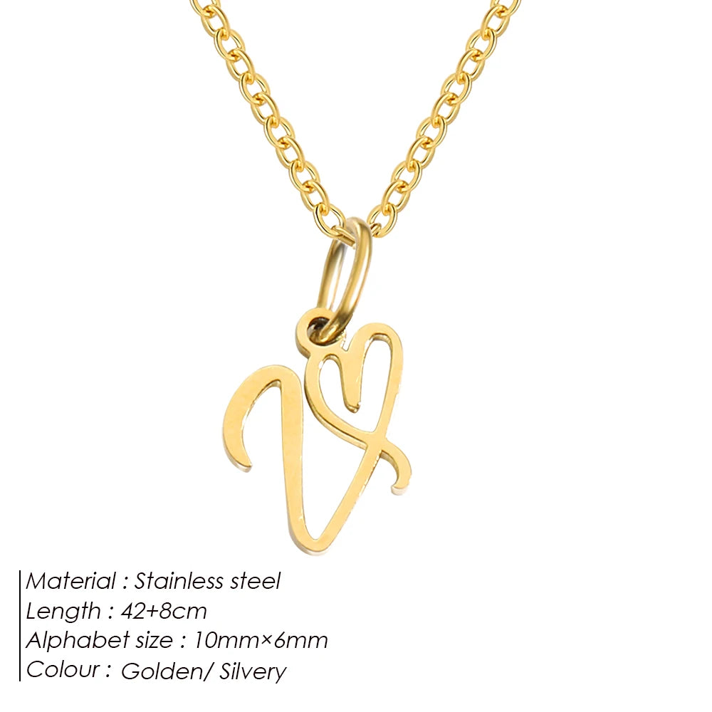 Aurellia Signature Letter Pendant Necklace