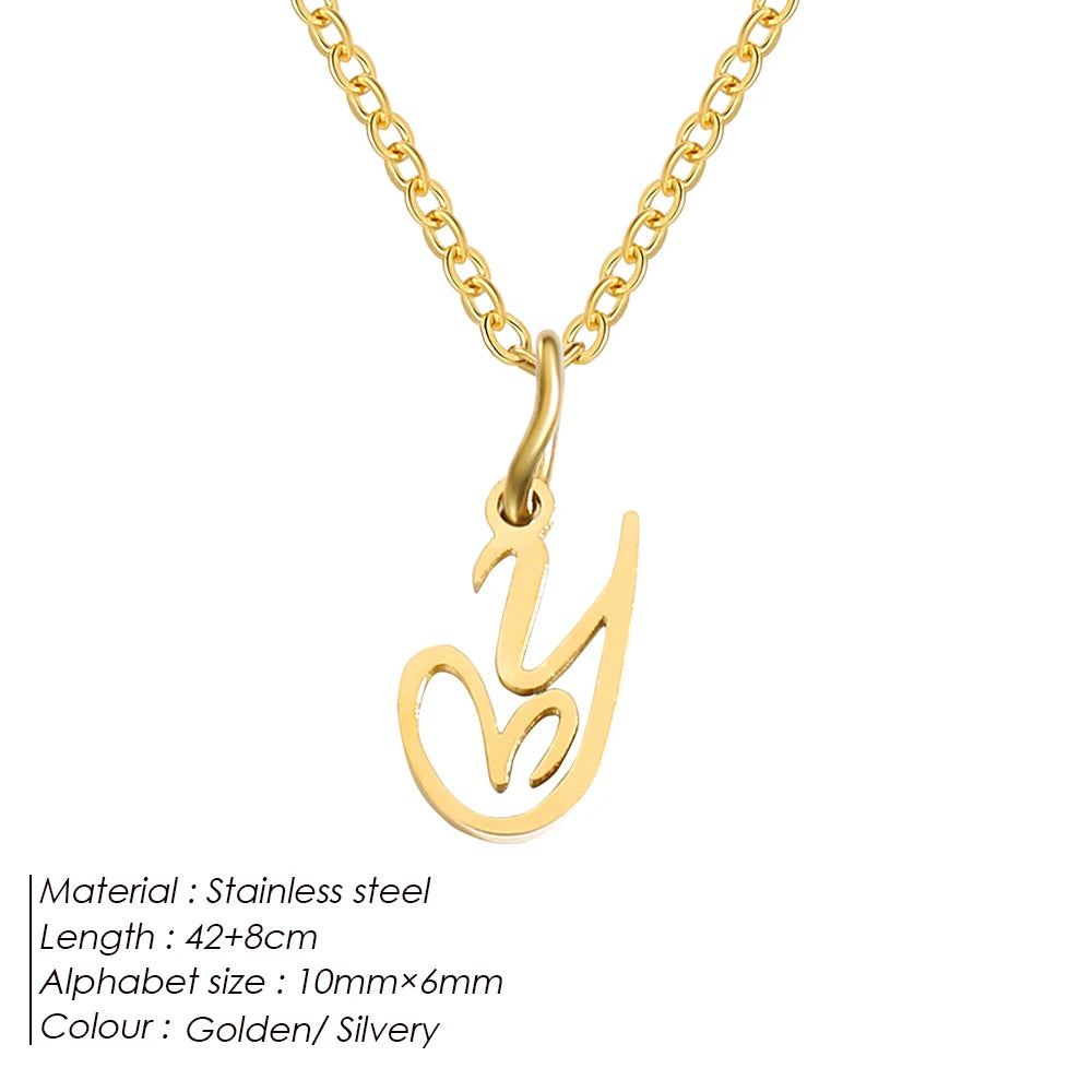 Aurellia Signature Letter Pendant Necklace