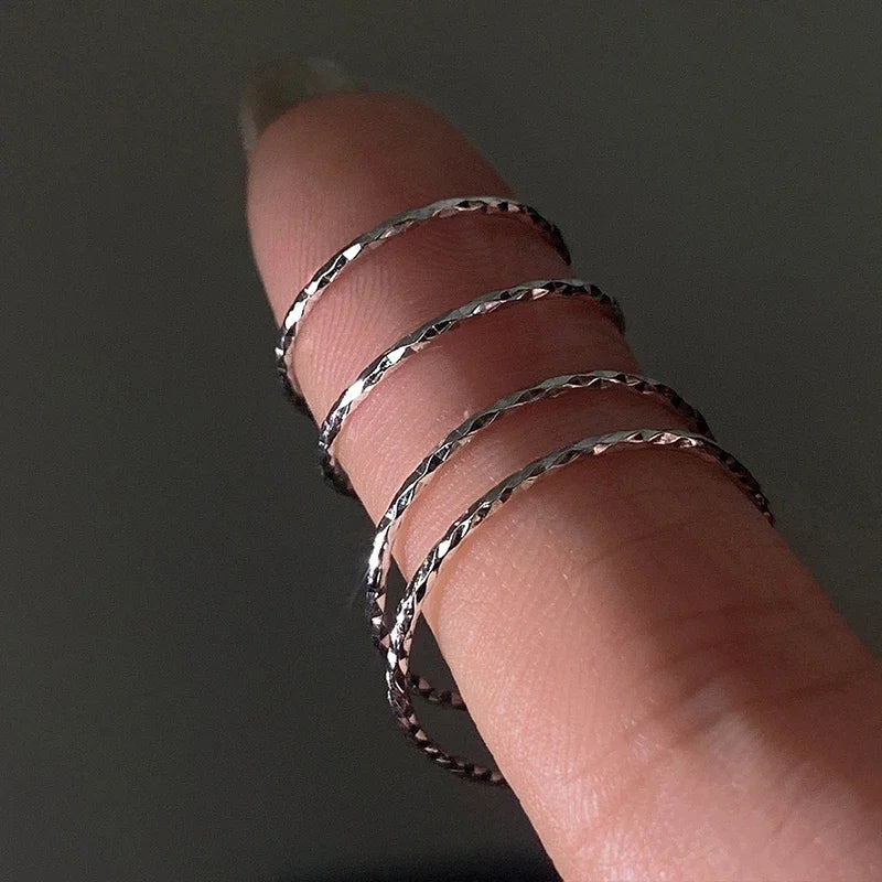 Sterling Silver Round Rings