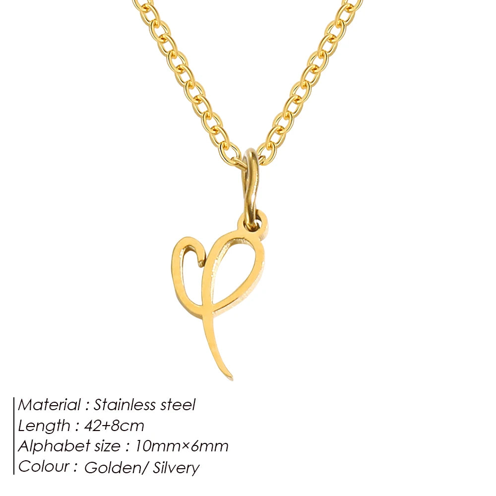 Aurellia Signature Letter Pendant Necklace