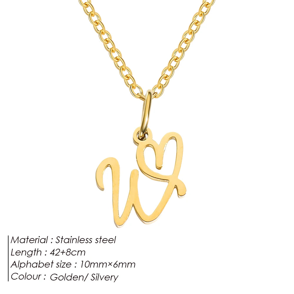 Aurellia Signature Letter Pendant Necklace
