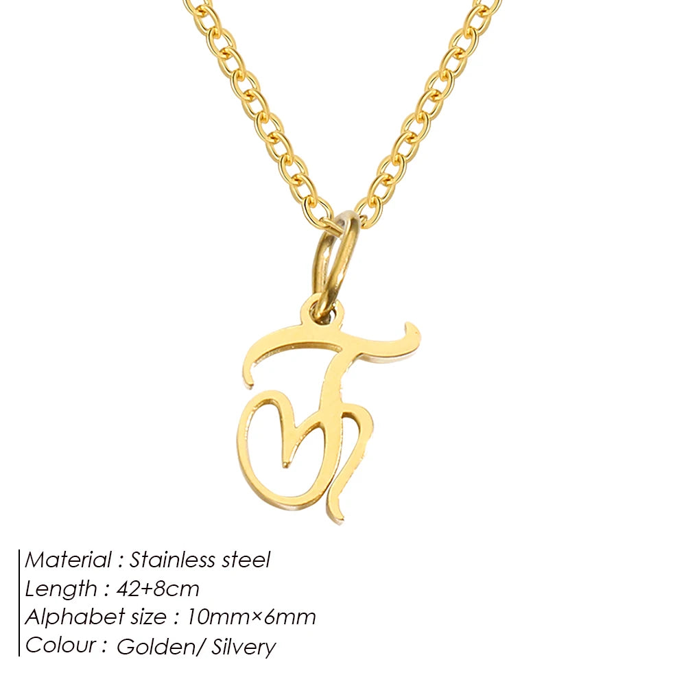 Aurellia Signature Letter Pendant Necklace