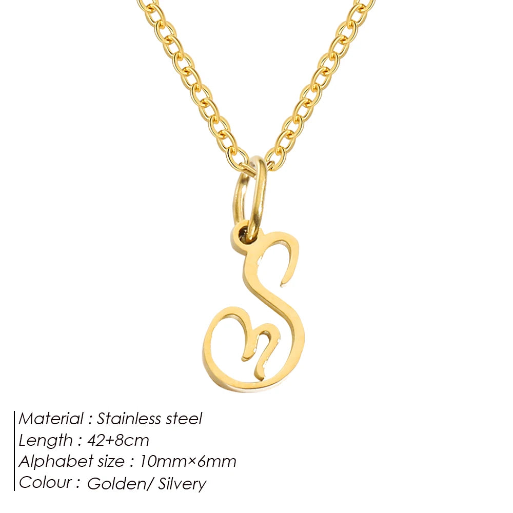 Aurellia Signature Letter Pendant Necklace