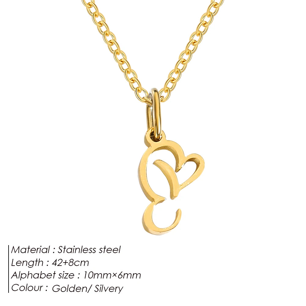 Aurellia Signature Letter Pendant Necklace