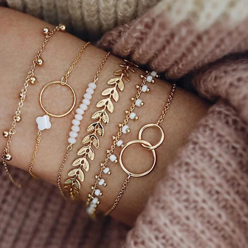 Trendy 6-Piece Stackable Bracelet