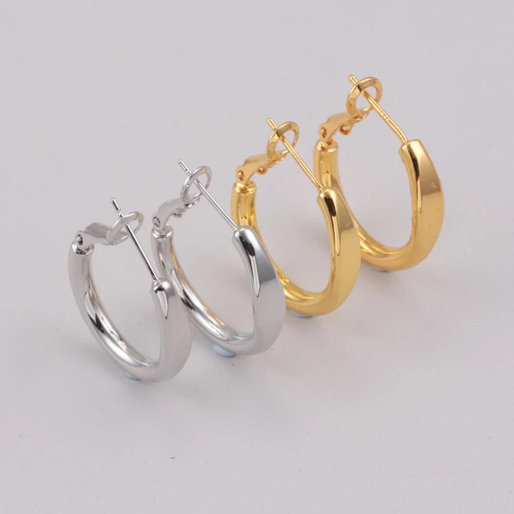 Silver Round Earrings