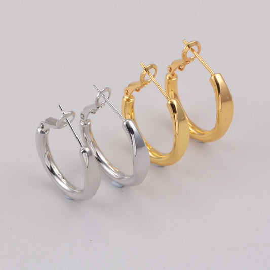 Silver Round Earrings