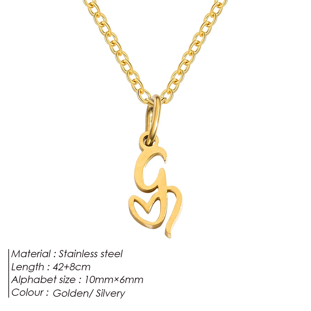 Aurellia Signature Letter Pendant Necklace