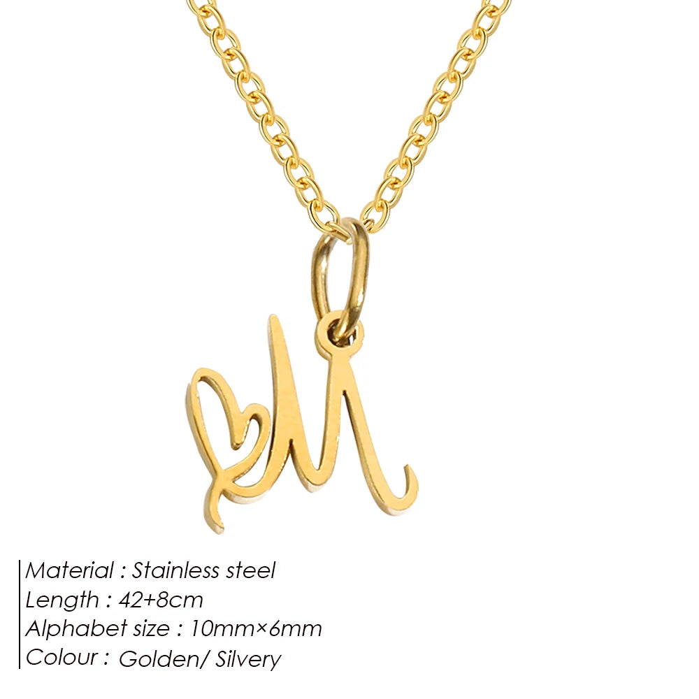 Aurellia Signature Letter Pendant Necklace