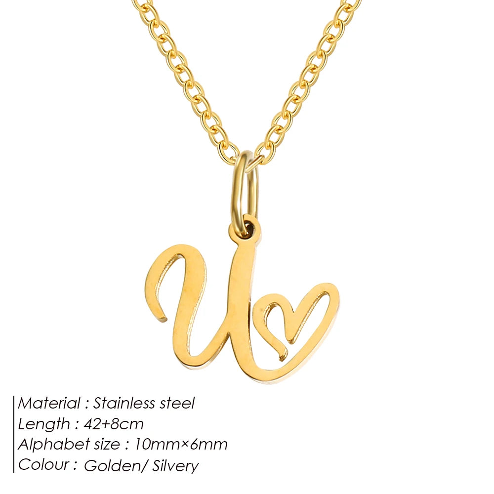 Aurellia Signature Letter Pendant Necklace