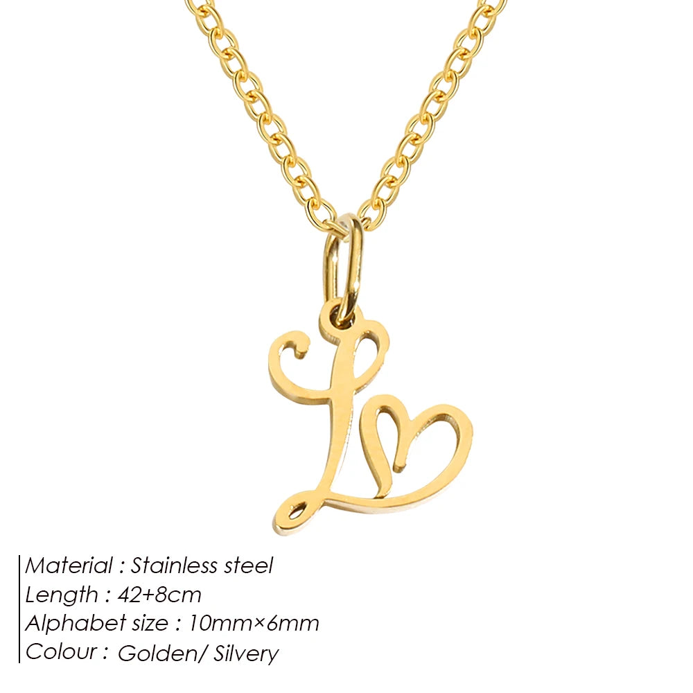 Aurellia Signature Letter Pendant Necklace
