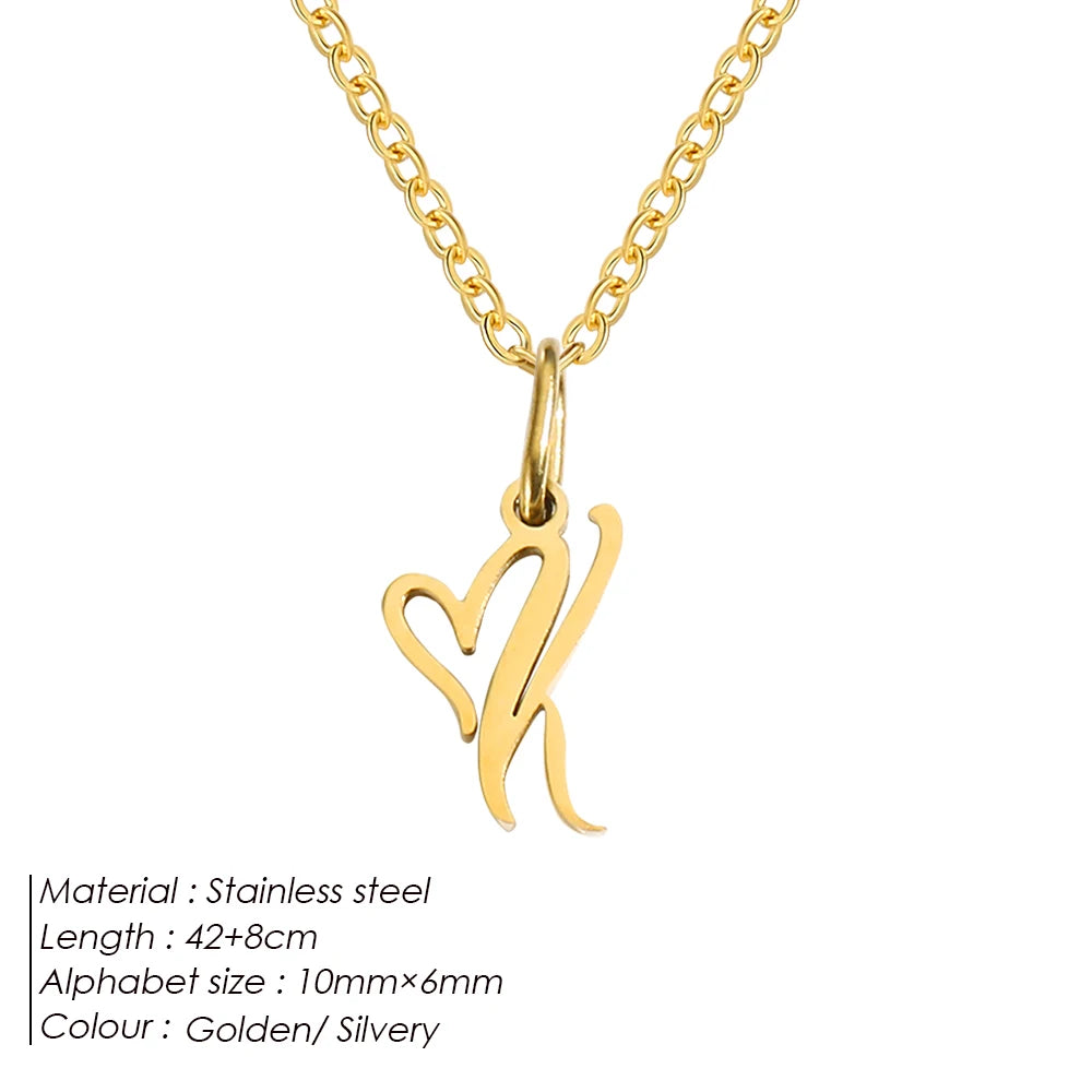 Aurellia Signature Letter Pendant Necklace