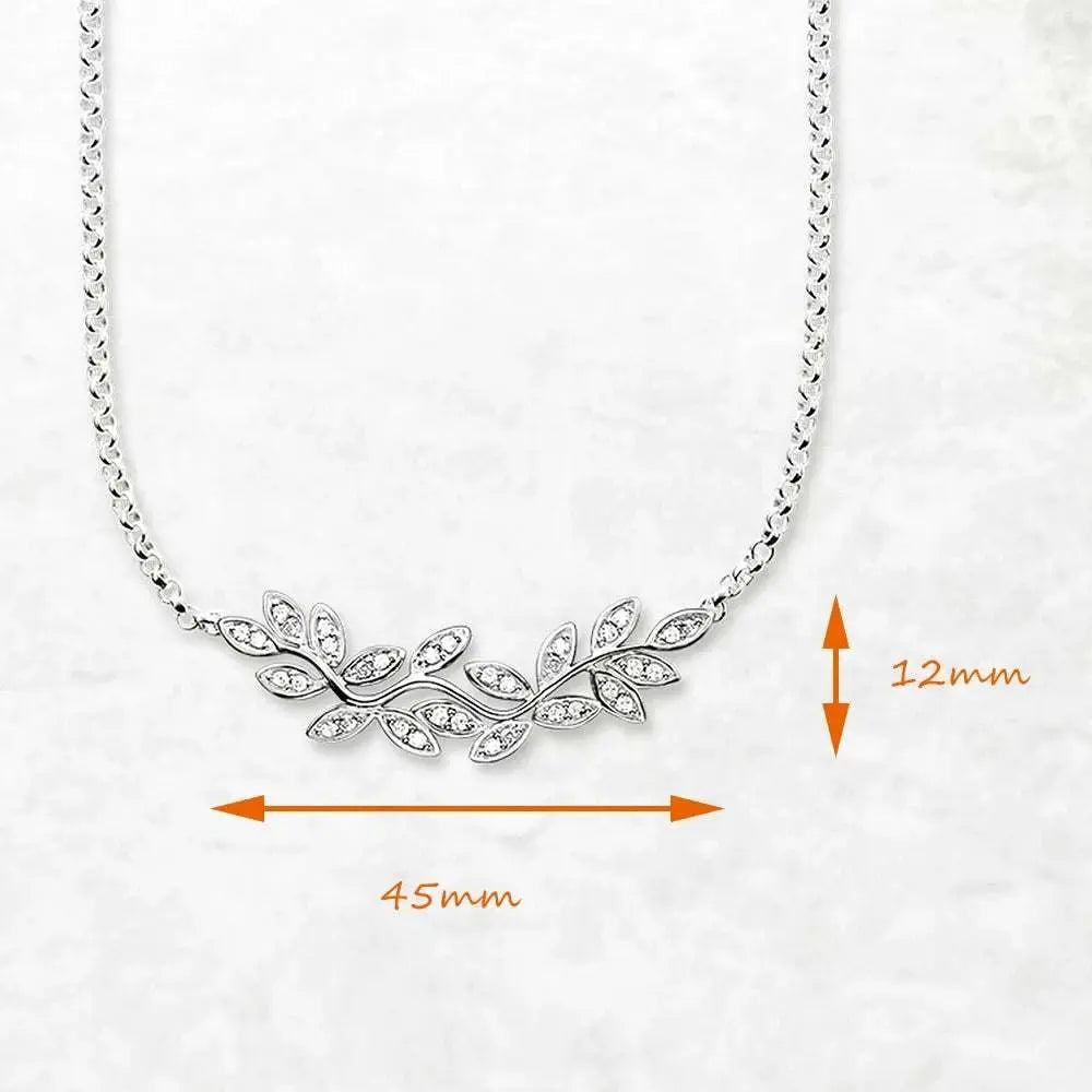 Tendrils Leaves Necklace 925 Sterling Silver Gift Women My Store