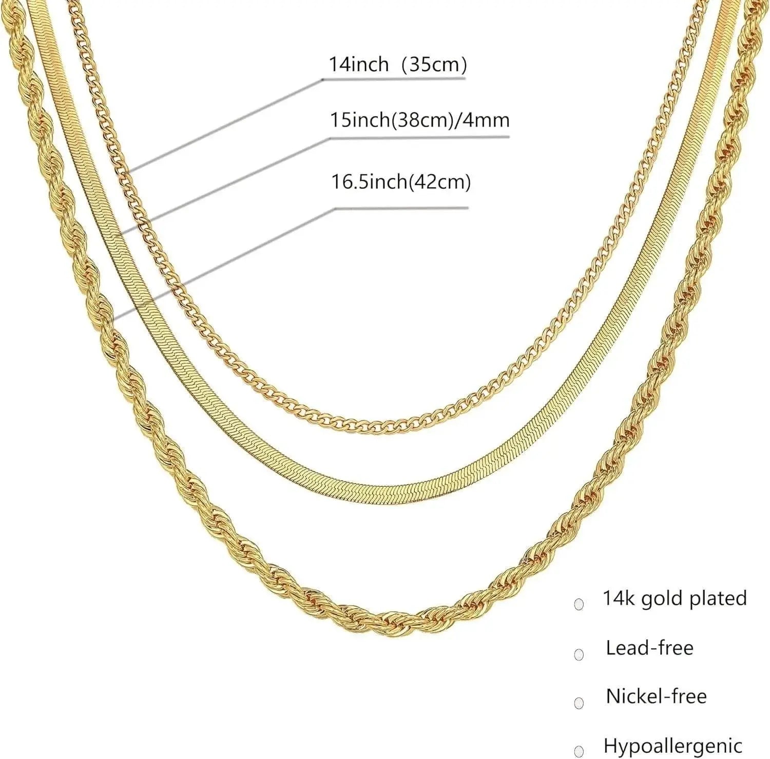 Gold Plated Snake Chain Necklace For Women Jewelry Gift My Store