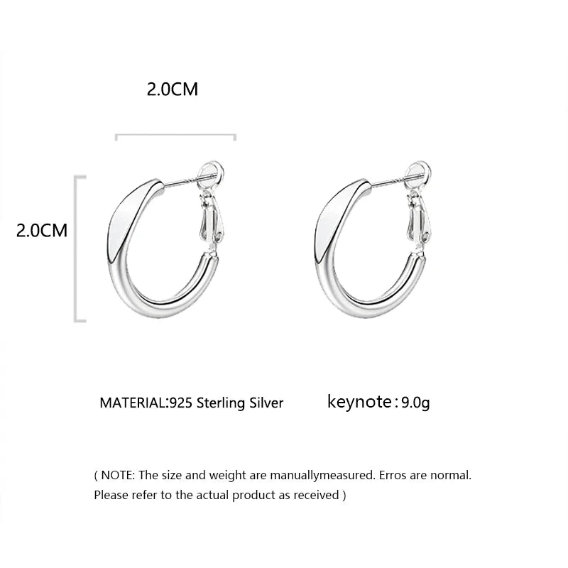 Silver Round Earrings