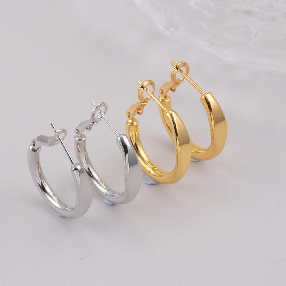 Silver Round Earrings
