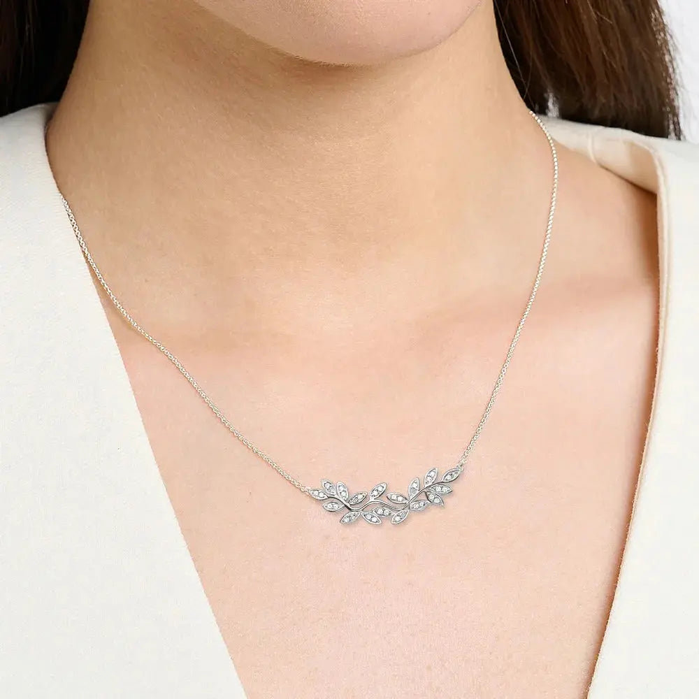 Tendrils Leaves Necklace 925 Sterling Silver Gift Women My Store