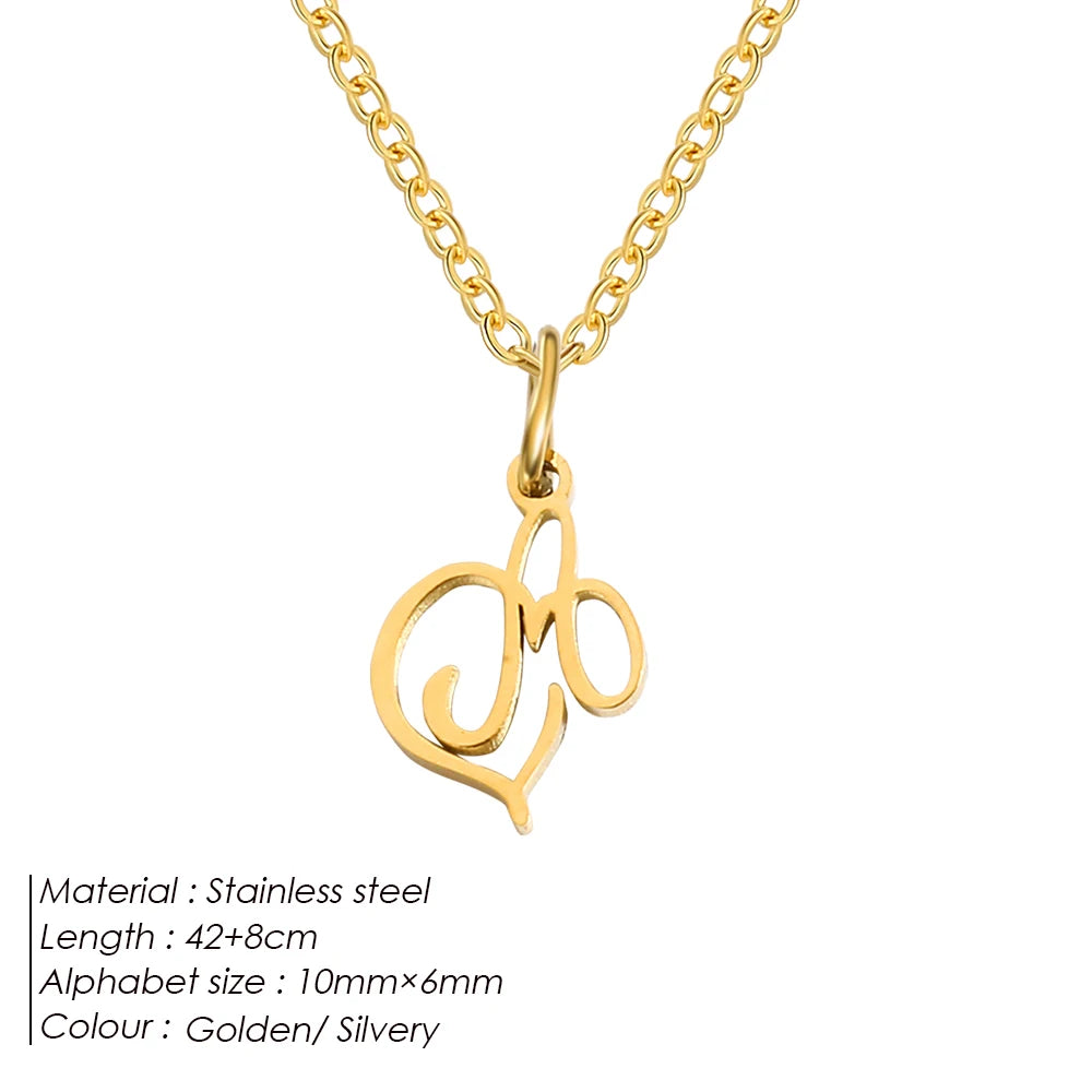 Aurellia Signature Letter Pendant Necklace