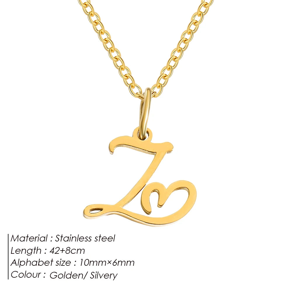 Aurellia Signature Letter Pendant Necklace