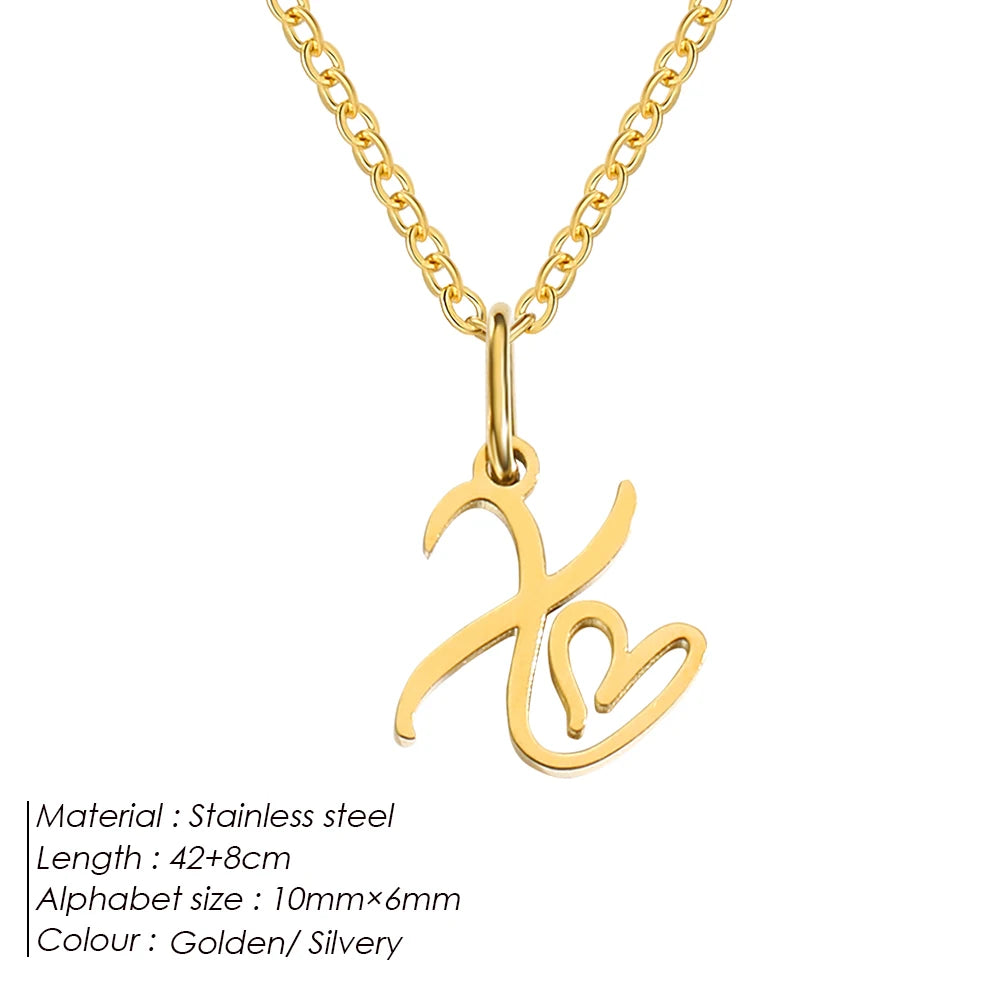 Aurellia Signature Letter Pendant Necklace