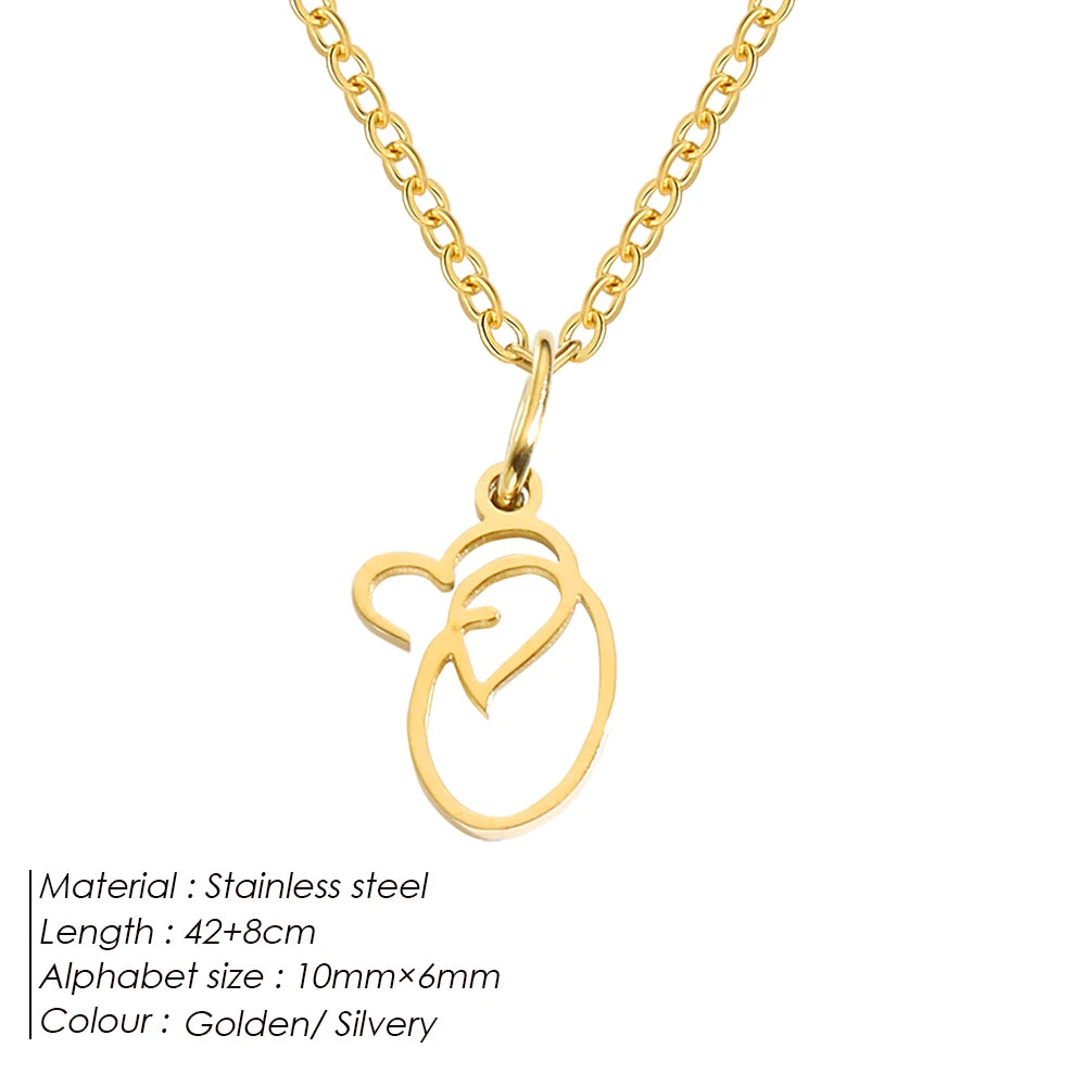 Aurellia Signature Letter Pendant Necklace